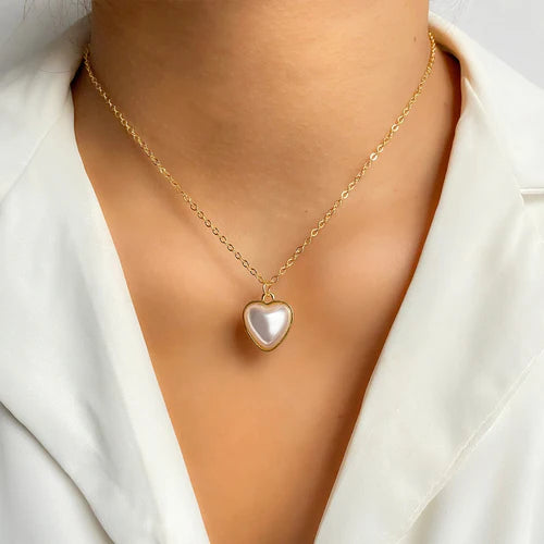 FNIO Pearl Chain Choker Necklace For Women Collar Goth Necklaces