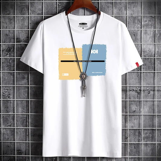 2023 Fashion Summer for Men Clothing Anime T Shirt White Oversized