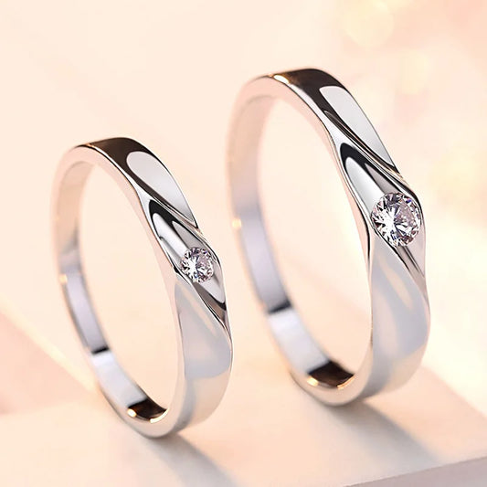 Fashion Pure 100% 925 Sterling Silver Rhodium  Pave Brilliant Zirconia Anniversary Ring  Wedding Jewelry For Woman Men  Lover