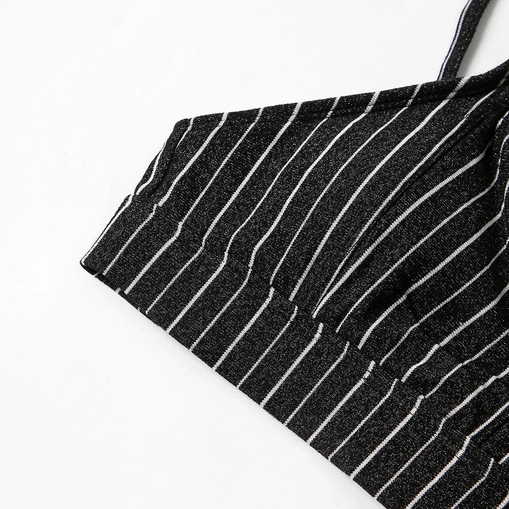ZTVitality Shiny Striped Sexy Bikini 2022 New Arrival Straps Padded
