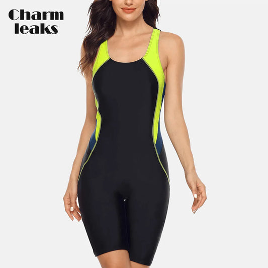 Charmleaks Women‘s One Piece Pro Sports Swimwear Athlete Sports