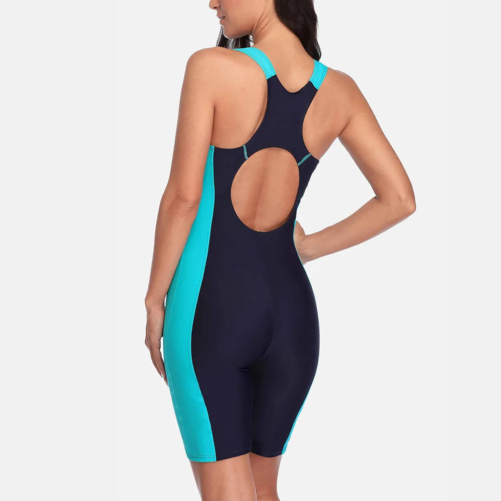 Charmo Women‘s One Piece Sports Swimwear Pro Sports Swimsuit Boyleg