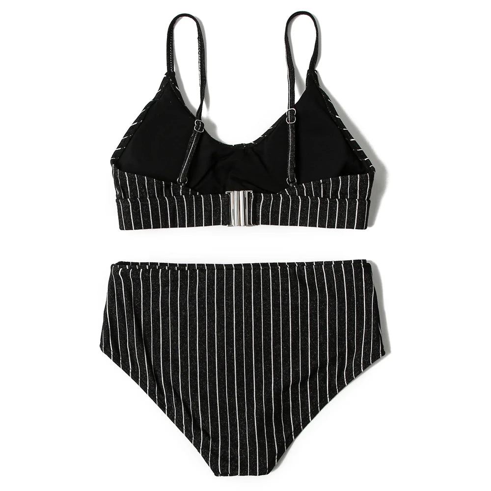 ZTVitality Shiny Striped Sexy Bikini 2022 New Arrival Straps Padded