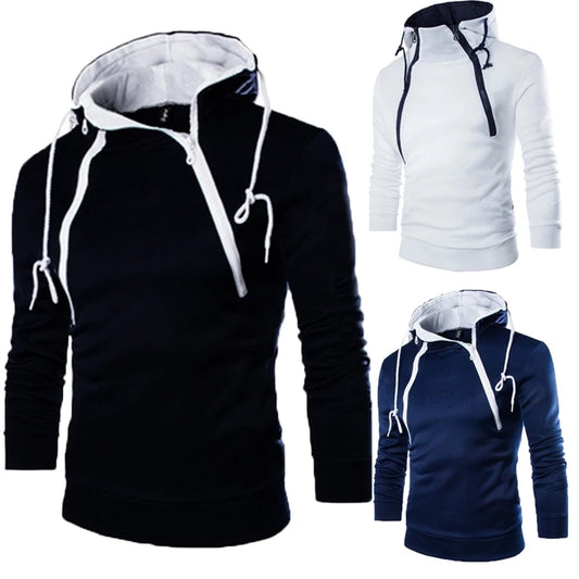 Men's Hoodies Long Sleeve Sweatshirts for Men Zipper Hooded Pullover