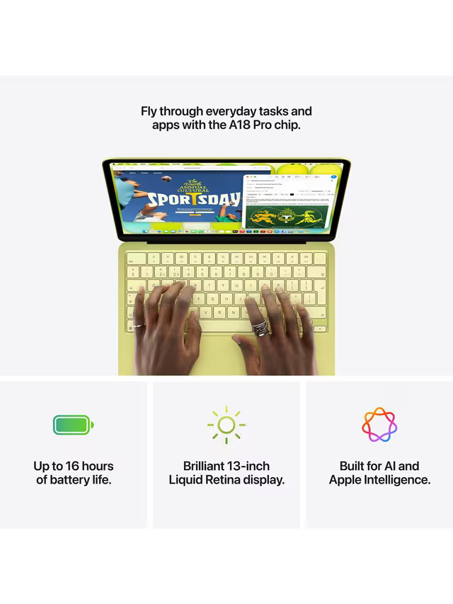 Apple MacBook Neo, 13”, with Touch ID, A18 Pro Processor, 8GB RAM, 512GB SSD,