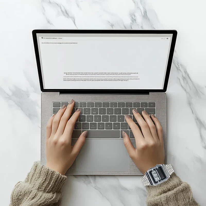 Solar Men‘s Digital Watch Retro Chronograph Stainless Steel Strap Waterproof Multifunctional Sport Electronic Watches