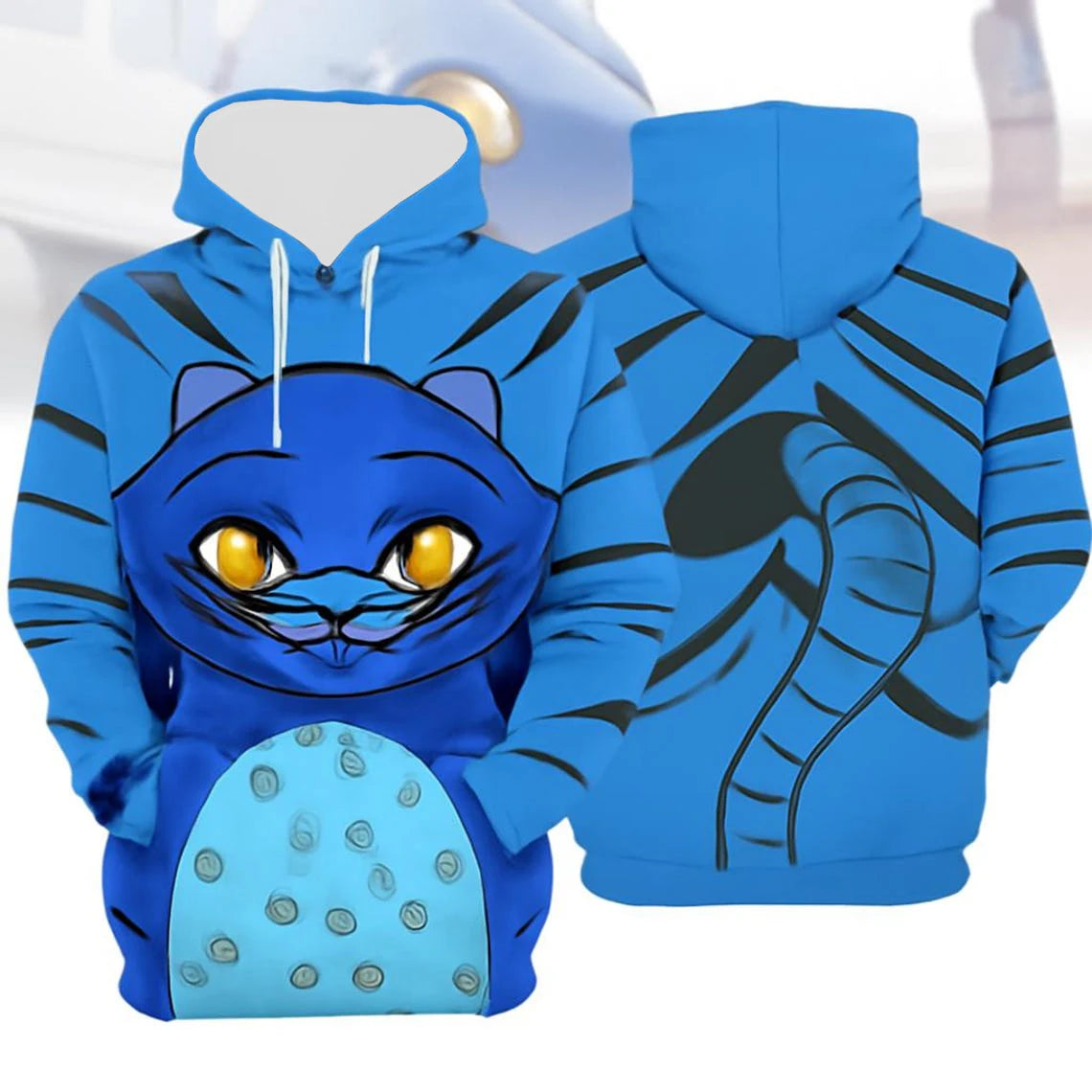 Women's Derpy Printed Hoodie for Autumn Winter KPop Demon Hunters Inspired Cozy Pullover for Daily Wear & Street Style Outings