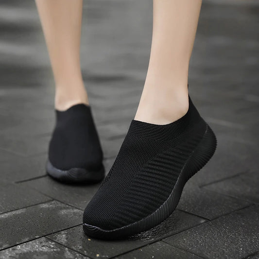 Women Vulcanized Shoes Breathable High Quality Women Sneakers Slip On