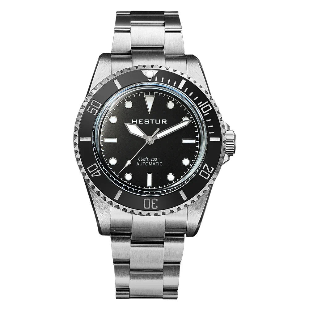 Hestur Automatic Mechanical Watches 40mm Men's wrist Watch Sub 14060 Vintage Diver 20bar Luxury Sapphire Bubble Mirror sw200