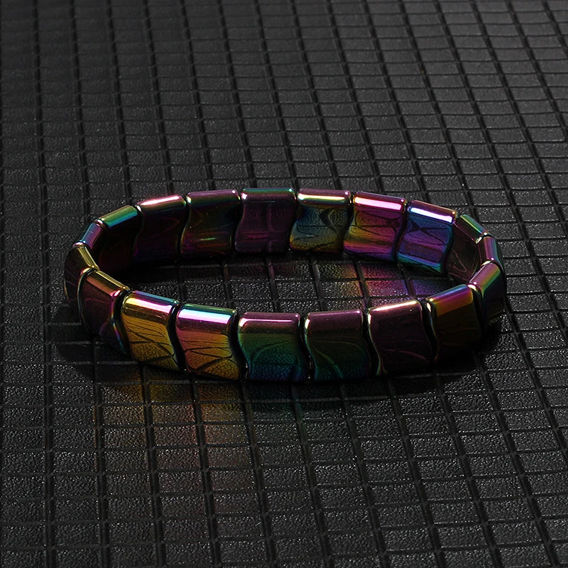 New Arrow Hematite Bracelet Men Fashion Weight Loss No Magnetic Therapy Bracelets for Women Stretch Health Care Bracelet Jewelry