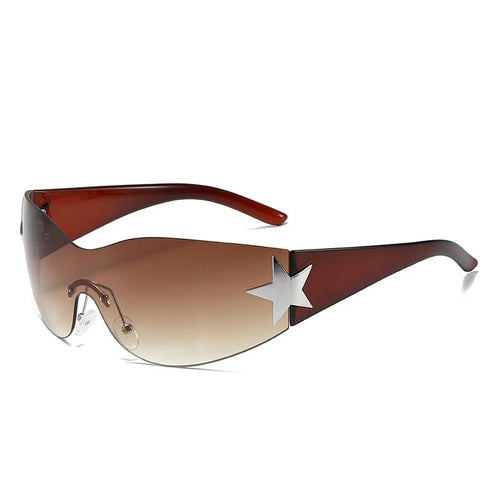 Fashion Sunglasses for Women Men Trendy Shield Wrap Around Sunglasses