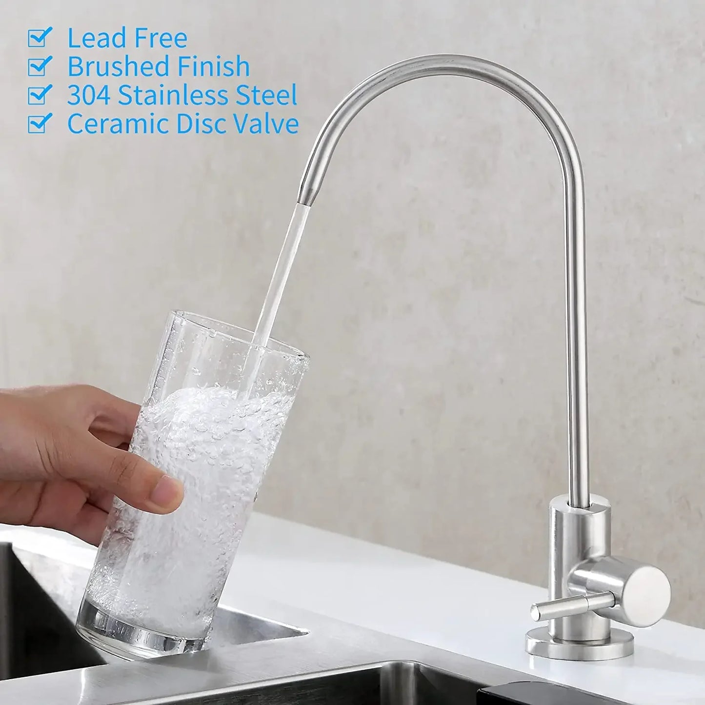 Water Purifier Faucet, Lead-Free Filtered Faucet Fits Reverse Osmosis