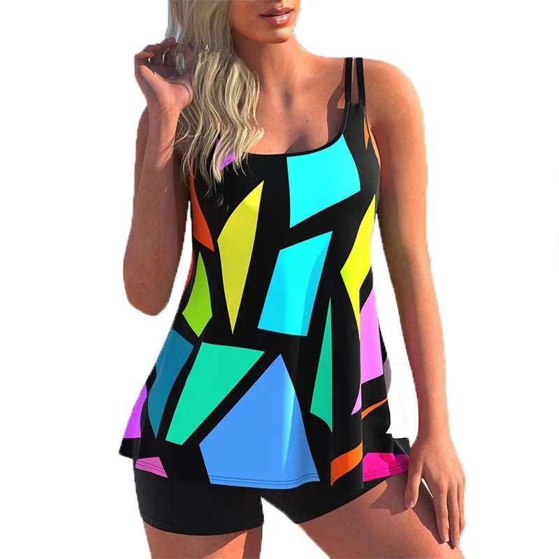 Tankini Plus Size Swimwear Women 2024 Bikini Set Woman Swimsuit