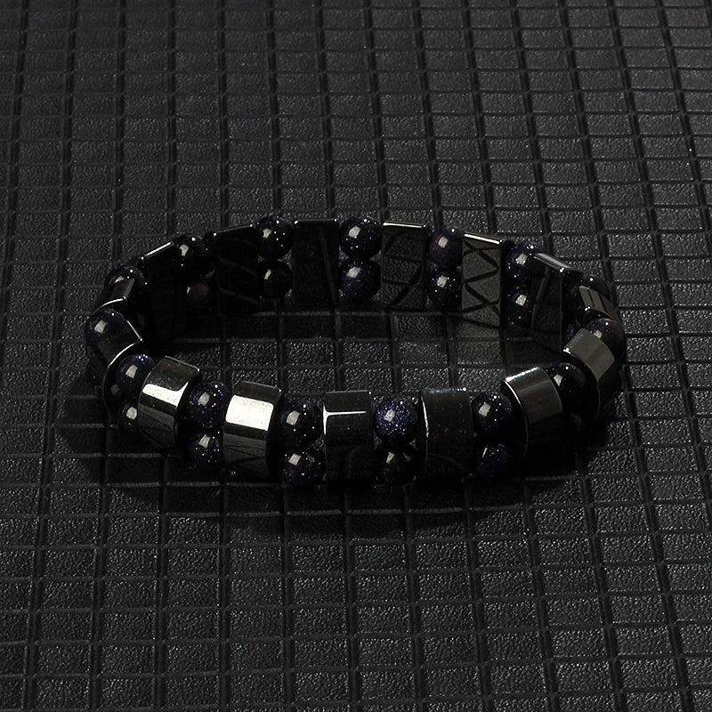 New Arrow Hematite Bracelet Men Fashion Weight Loss No Magnetic Therapy Bracelets for Women Stretch Health Care Bracelet Jewelry