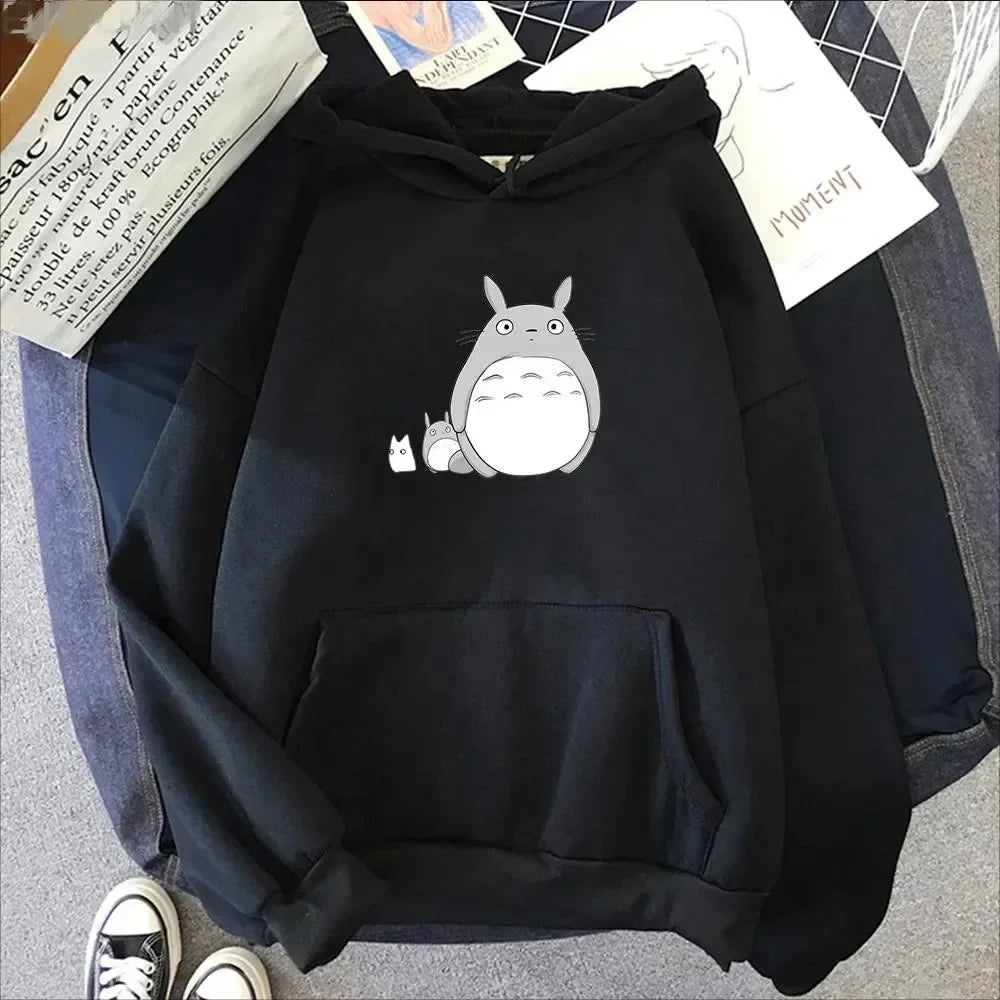Studio Ghibli Hoodies Women Cotton Hoodie Japanese Anime Printed Sweatshirt Girl Funny Autumn Female Clothing Man Pullover