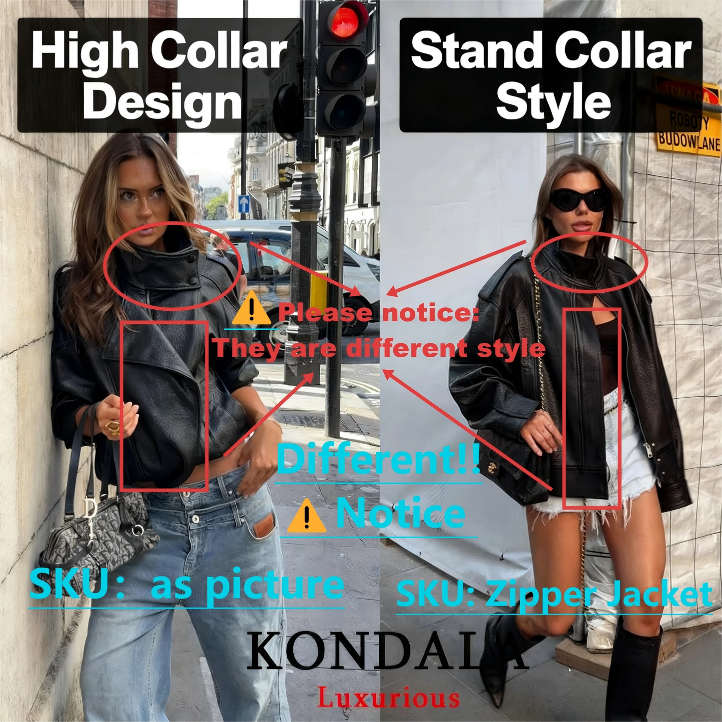 KONDALA Casual Chic Black Leather Jackets Women Long Sleeve Buttons Elastic Oversized Coats Fashion 2025 Fall Streetwear Coats