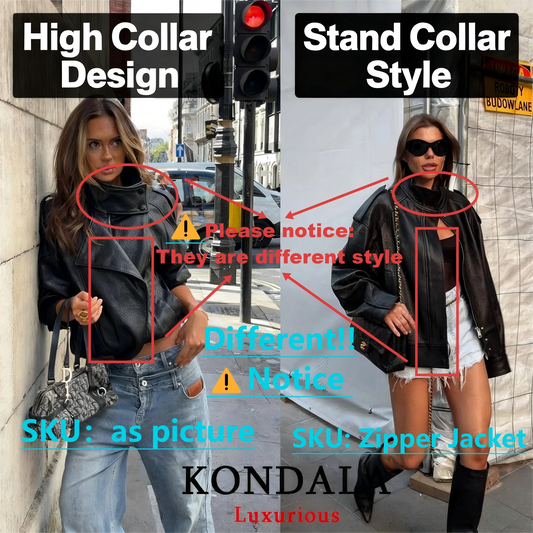 KONDALA Casual Chic Black Leather Jackets Women Long Sleeve Buttons Elastic Oversized Coats Fashion 2025 Fall Streetwear Coats