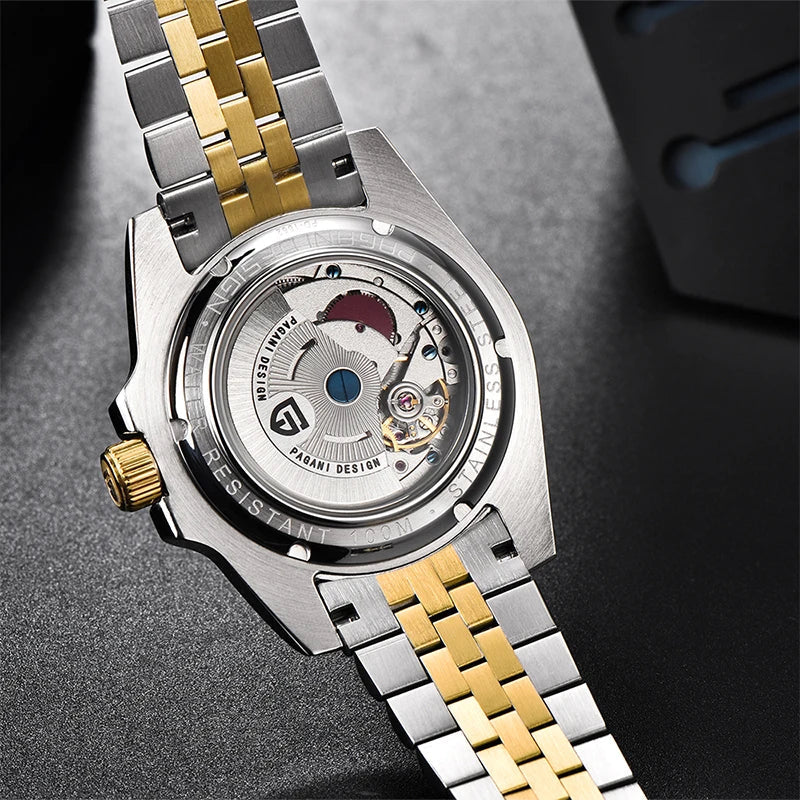 New PAGANI DESIGN Top Brand GMT Mens Wristwatch Sapphire Glass Automatic Men's Watch 100M Waterproof 40mm Men Mechanical Watches