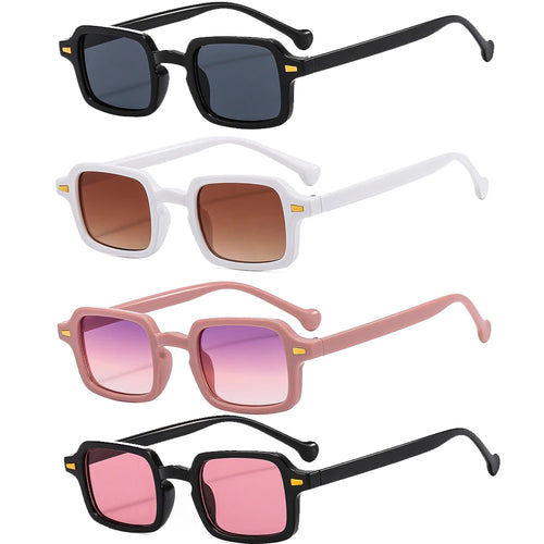 Luxurious Rectangle Sunglasses Women Oval Vintage Brand Designer
