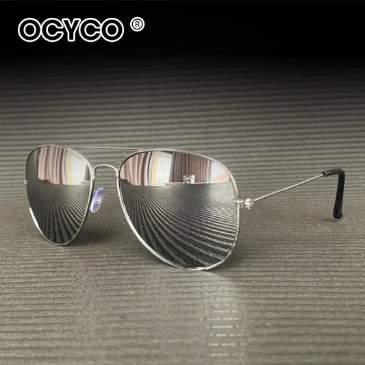 OCYCO Fashion Sunglasses For Men Women Pilot Driving Fishing Metal Sun