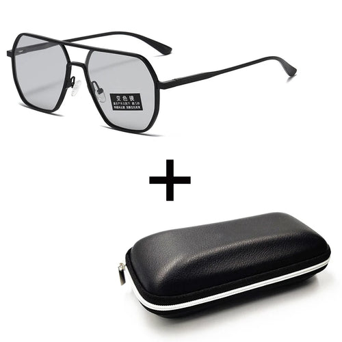 Luxury Metal Photochromic Sunglasses Men Women Fashion Polarized Sun