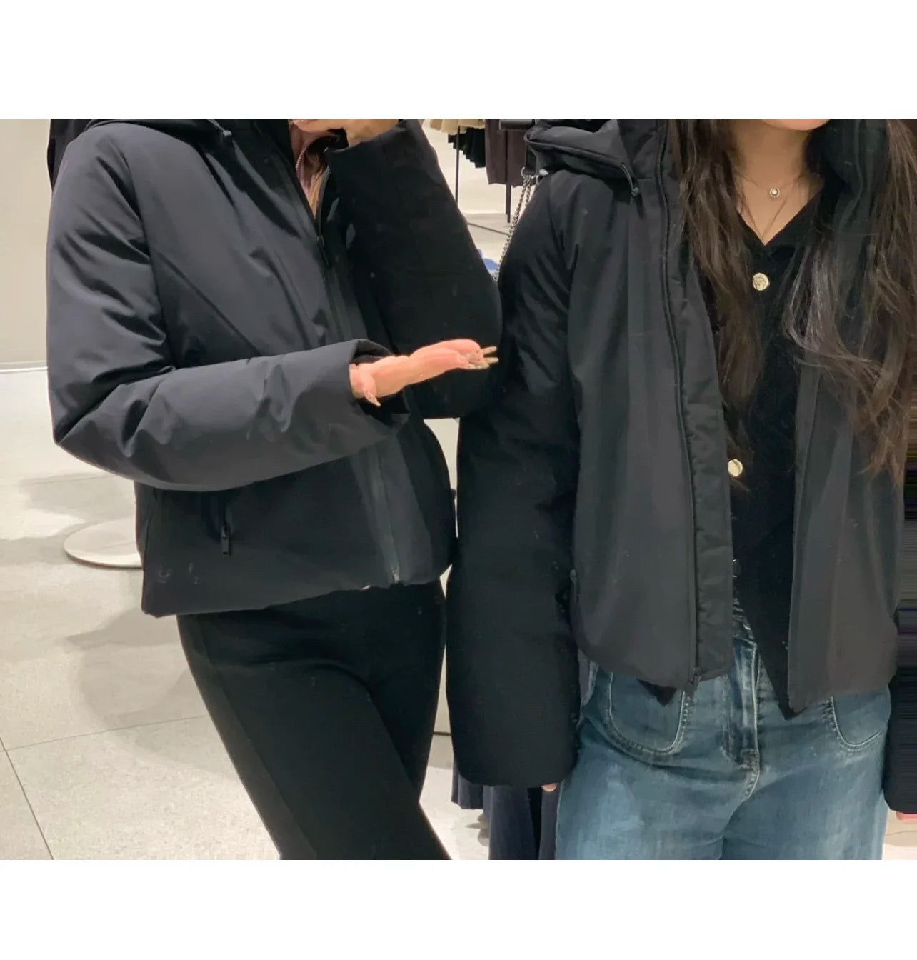 ETJ 2025 Autumn/Winter New  women's short imitation wind waterproof hooded thick warm cotton jacket Outdoor coat 4749703