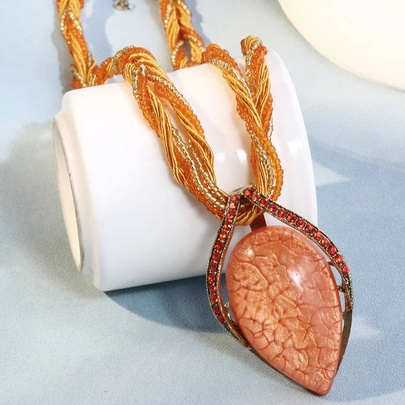 Fashion Bohemia Ethnic Handmade Necklace For Women Bijoux Multilayer
