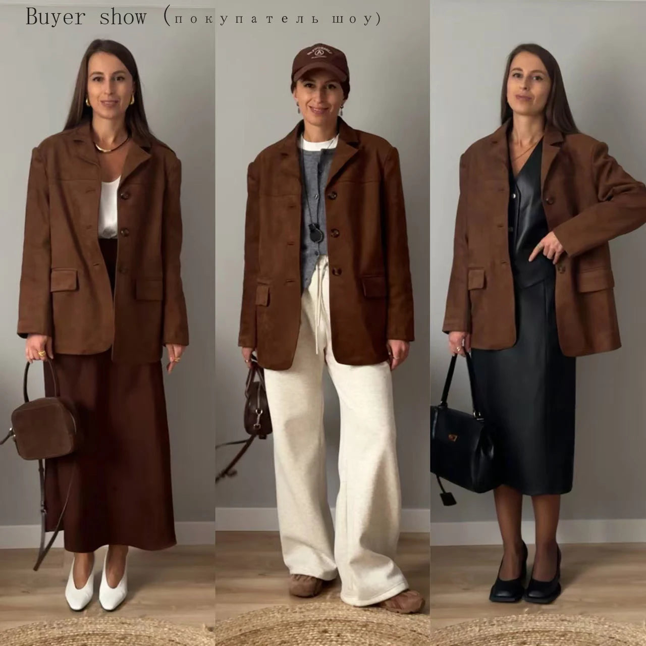 2024 Fall / Autumn Winter New Women Fashion Suede Basic Jacket Basic