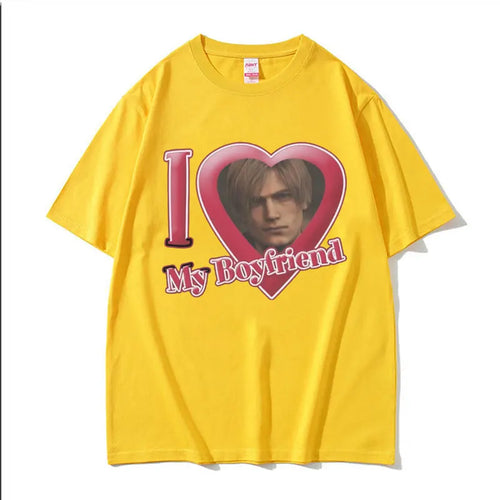I Love My Boyfriend Leon S Kennedy Graphic T-shirt Men Women's