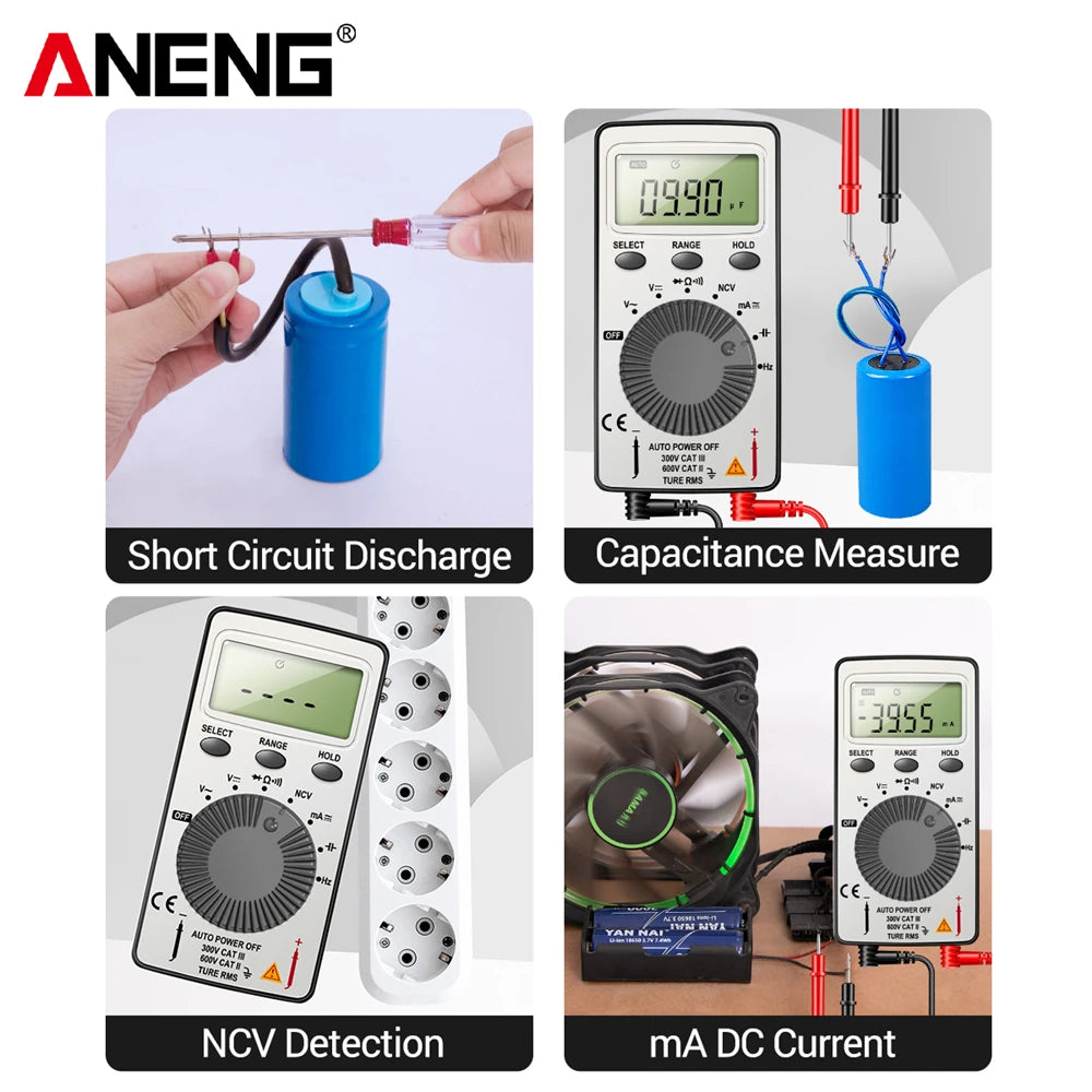 ANENG AN101 1999 Counts Mini Professional Digital Multimeter AC/DC