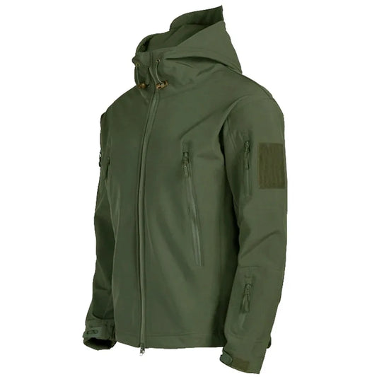TRAF 2024 New Fashionable Shark Skin Soft Shell Jacket Men's Tactical