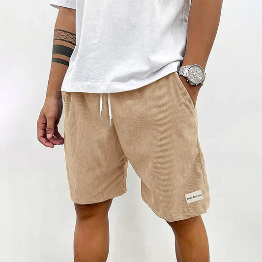 Men Corduroy Sweatpants Summer Beach Casual Shorts Men's Baggy Shorts