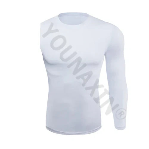 Men One Arm Long Sleeves T-Shirts Base Layer Basketball Sports Tight