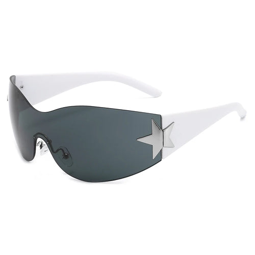 Fashion Sunglasses for Women Men Trendy Shield Wrap Around Sunglasses