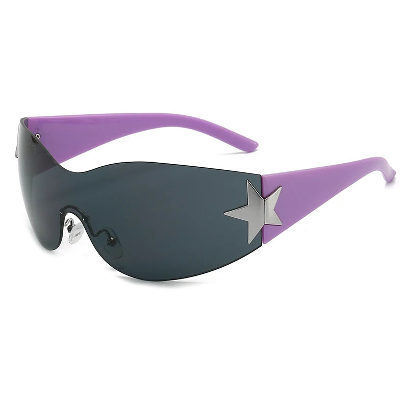 Fashion Sunglasses for Women Men Trendy Shield Wrap Around Sunglasses