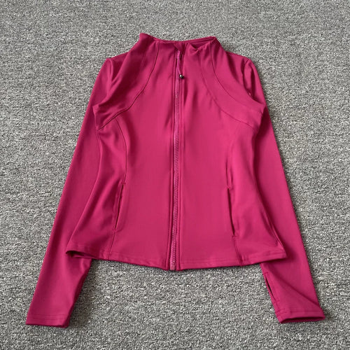 athletic slim fit quick drying zipper running jacket women dryfit