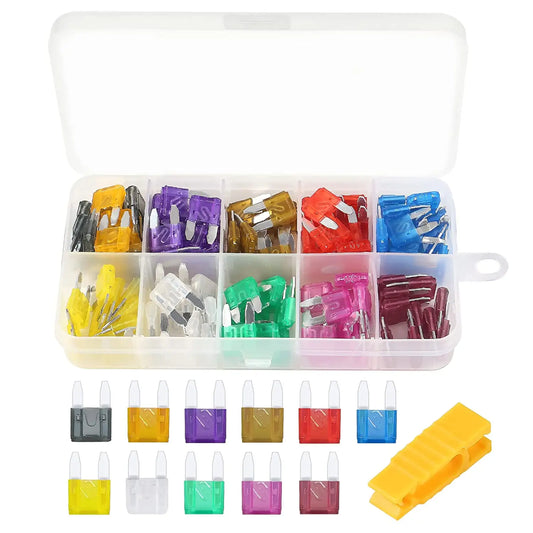 100Pcs Mini Car Fuses Automotive Blade Type Micro Fuse Assortment In