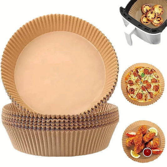 100Pcs Air Fryer Baking Paper Liner Oil-proof Disposable Parchment