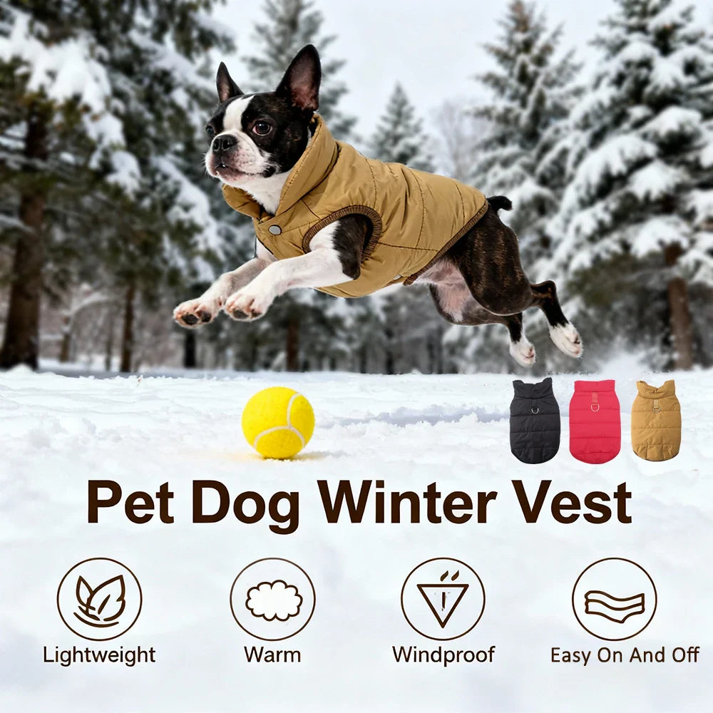 Winter Dog Vest Coat Warm Fleece Pet Clothes for Small Medium Dogs Cats Windproof Puppy Jacket Outfits Chihuahua Pug Costume