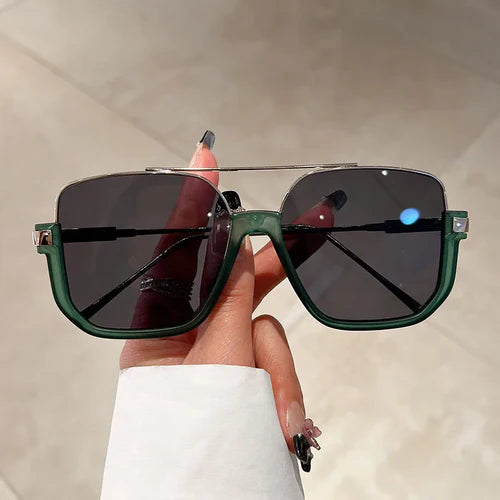 KAMMPT Vintage Oversized Sunglasses Fashion Men Women Square Shades