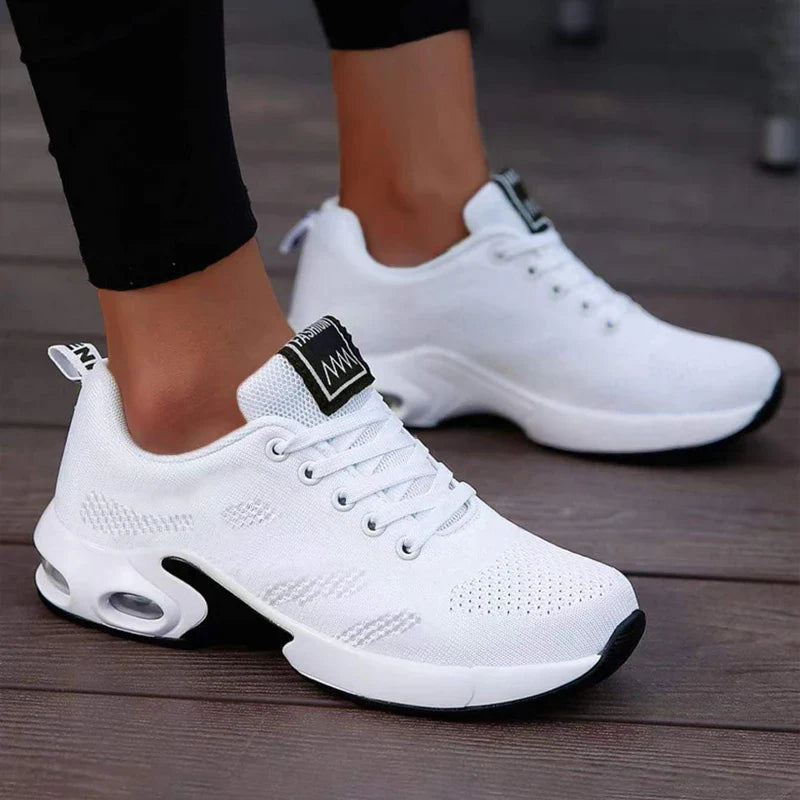 Women Casual Shoes Breathable Walking Mesh Flat Shoes Platform