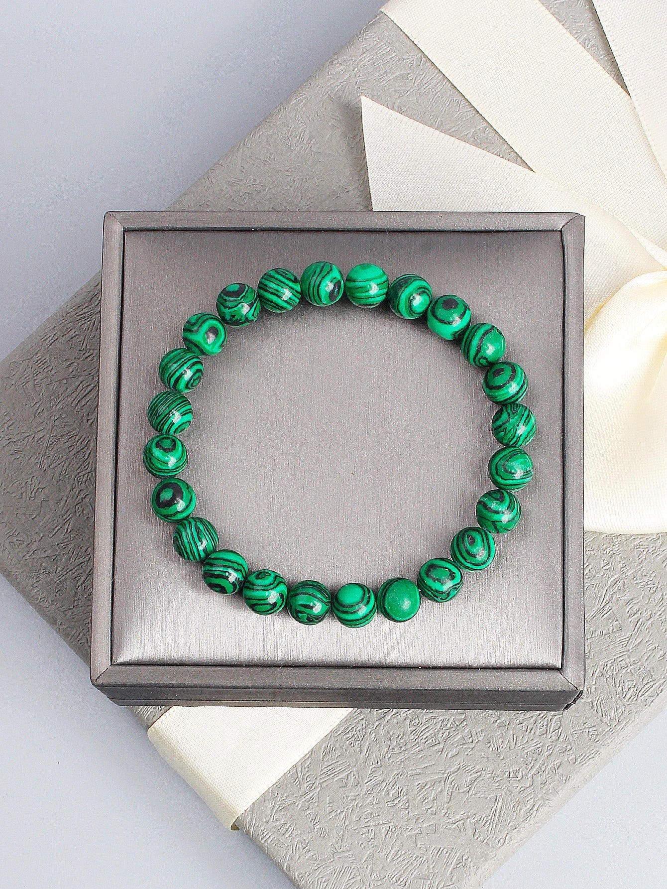 Natural Malachite Stone Beaded Bracelet for Healing Protection Positive Energy Spiritual Balance Yoga Meditation Chakra Jewelry