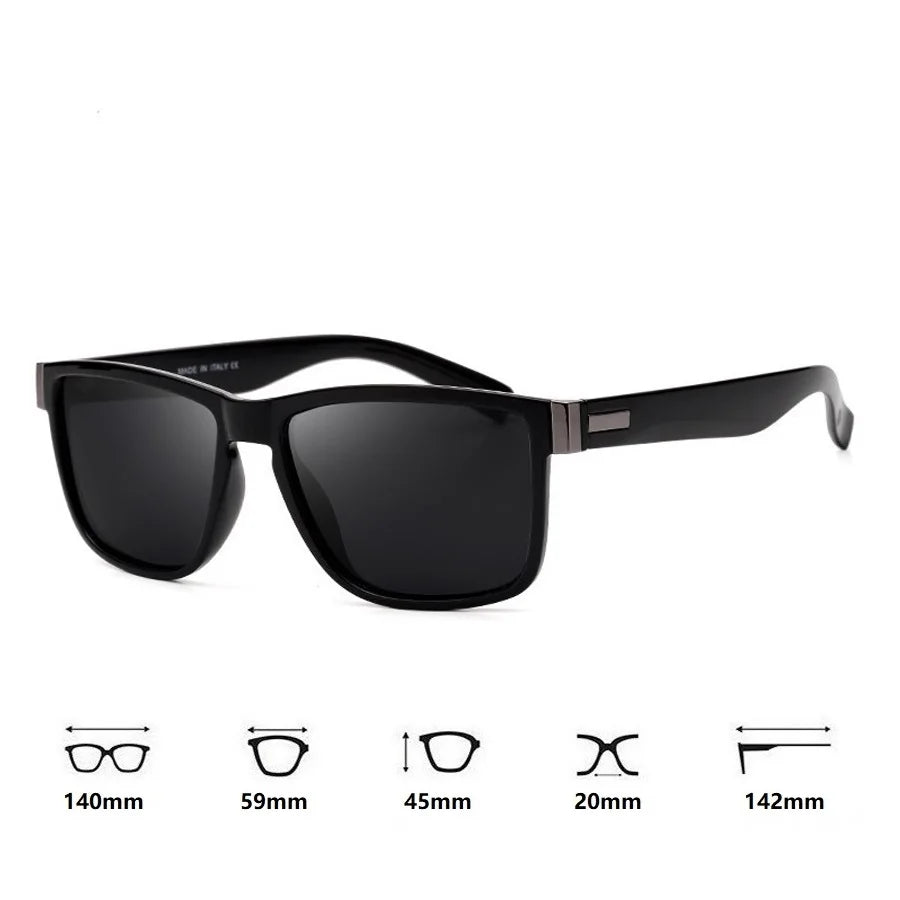 Fashion Vintage Square Sunglasses Men Women Driving Fishing Luxury