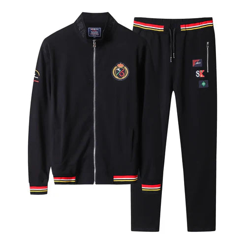 High Quality Embroidery Fashion Tracksuit Autumn Men's Sportswear Two