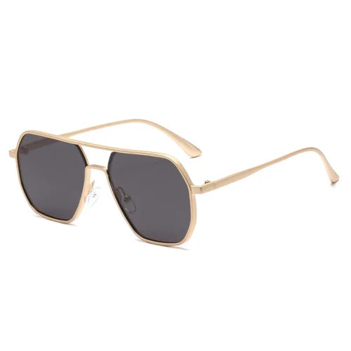 KAMMPT Vintage Polarized Sunglasses Men Fashion Black Shades Eyewear