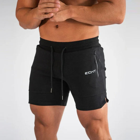 Men's Zip pocket sweatpants Fitness Gyms Shorts Men Summer Running