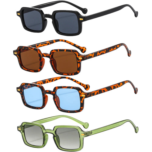 Luxurious Rectangle Sunglasses Women Oval Vintage Brand Designer