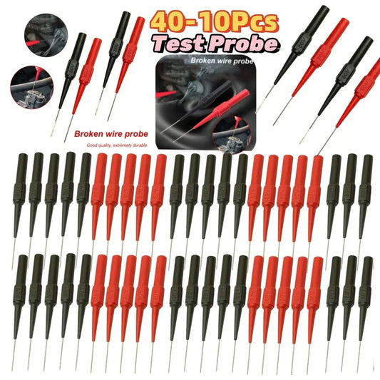 40-10Pcs Diagnostic Tools Multimeter Test Lead Extention Back Piercing