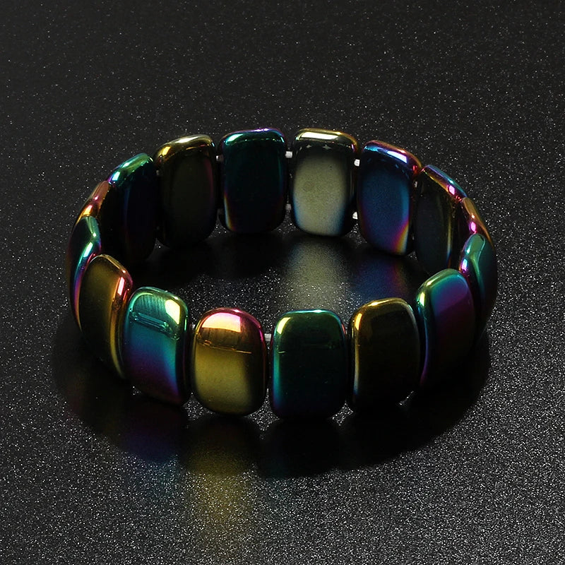 New Arrow Hematite Bracelet Men Fashion Weight Loss No Magnetic Therapy Bracelets for Women Stretch Health Care Bracelet Jewelry