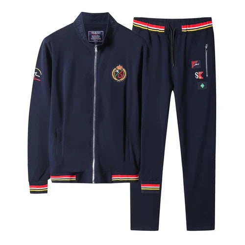 High Quality Embroidery Fashion Tracksuit Autumn Men's Sportswear Two